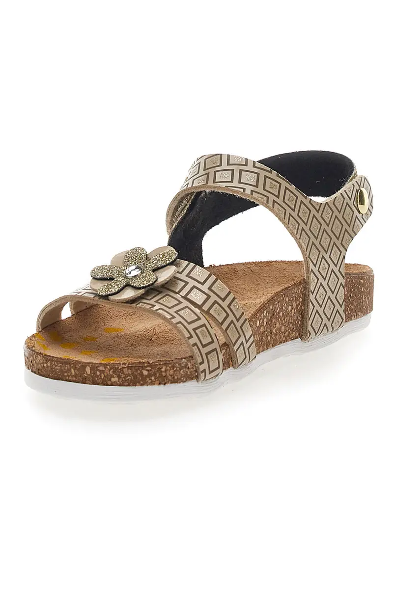 Sandali Oro Chiusura con Velcro Pittarello Bio 257712 miniatura 3