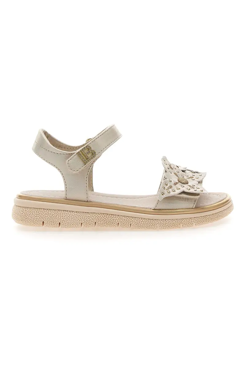 Sandali Oro con Fiore Decorativo e Velcro LAURA BIAGIOTTI 96129493