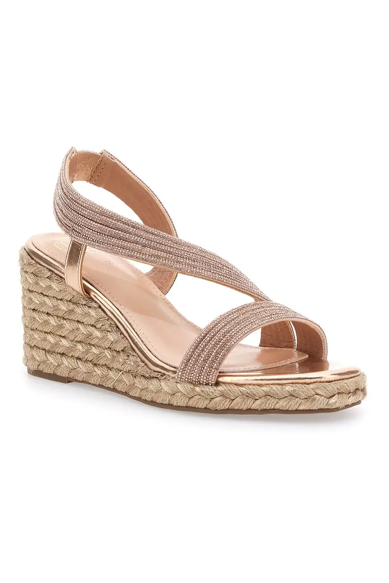 Sandali Oro con Zeppa con Glitter MON DIEU 602 miniatura 2