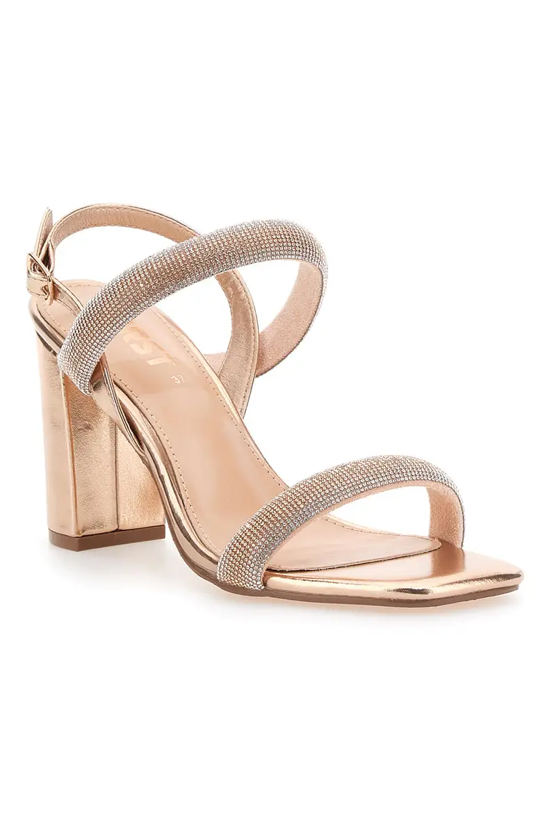 Sandali Oro Rosa con Tacco The First 256 miniatura 2