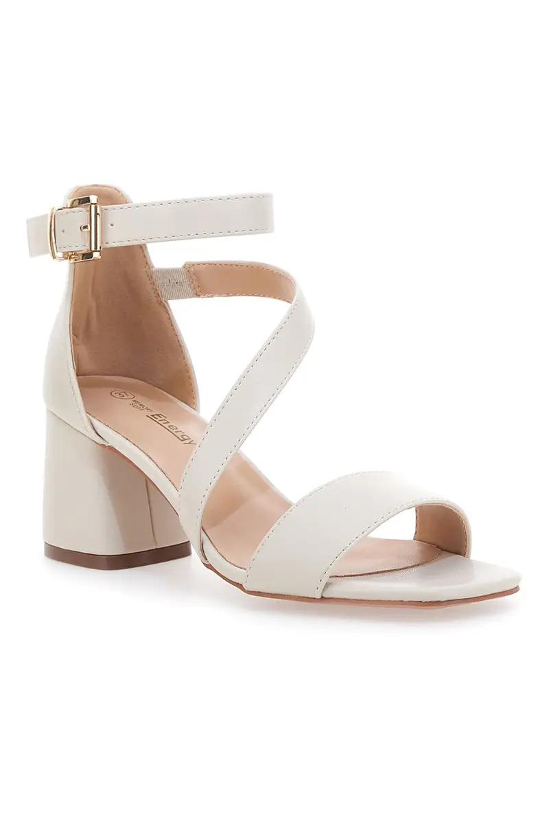 Sandali Panna con Tacco e Cinturino alla Caviglia Energy E364 miniatura 2