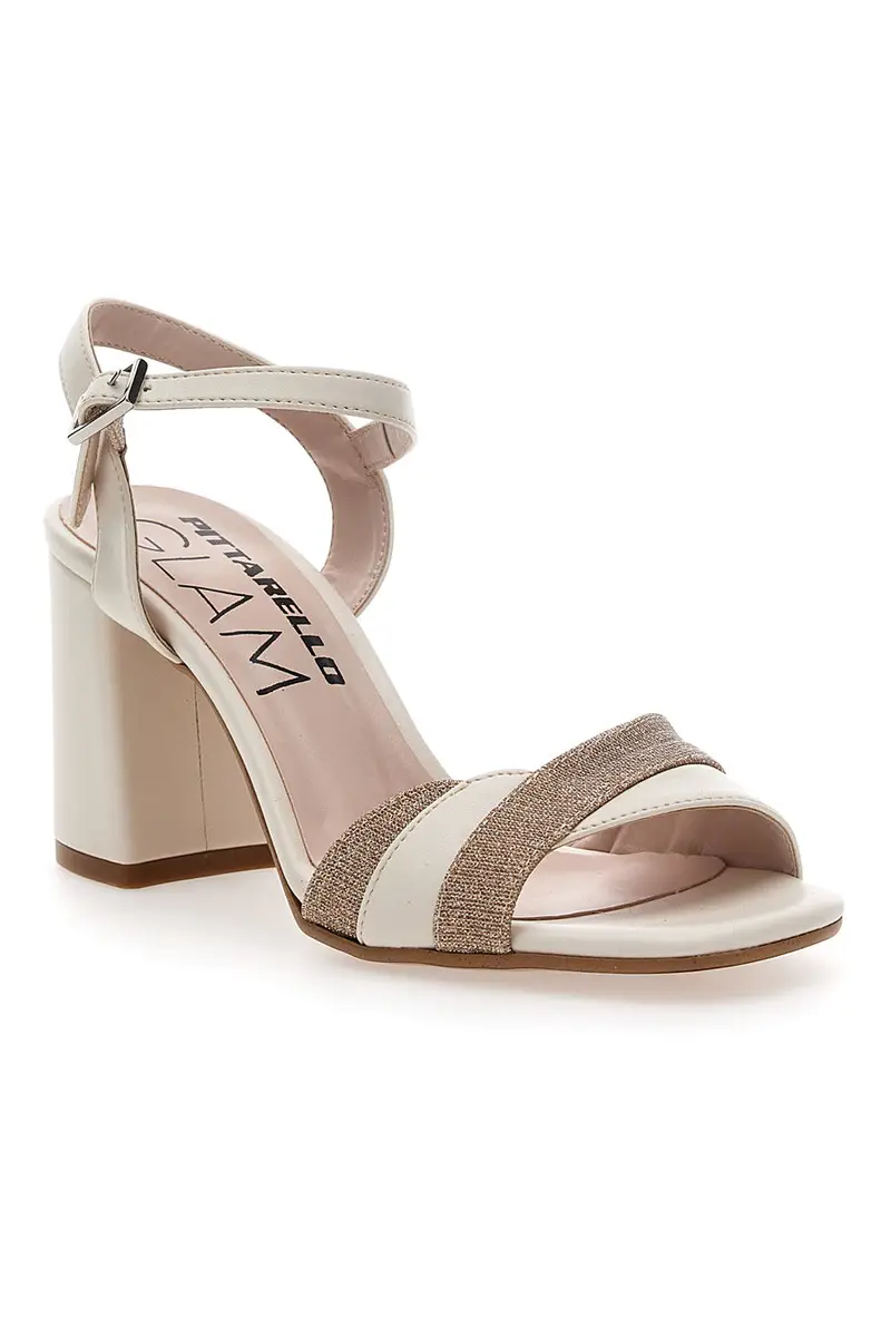 Sandali Panna e Oro Con Cinturino e Tacco 8, 5 Pittarello Glam 5548 miniatura 2