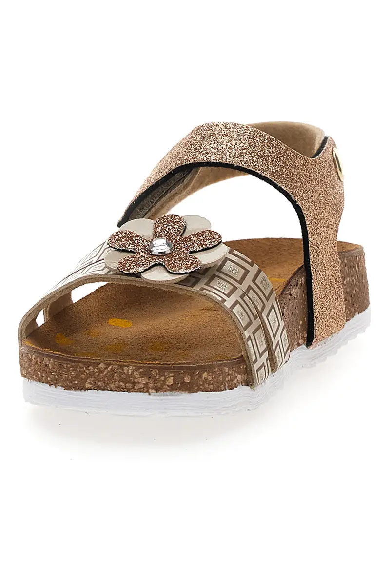 Sandali platino con stampa geometrica Pittarello Bio 257A712SR miniatura 3