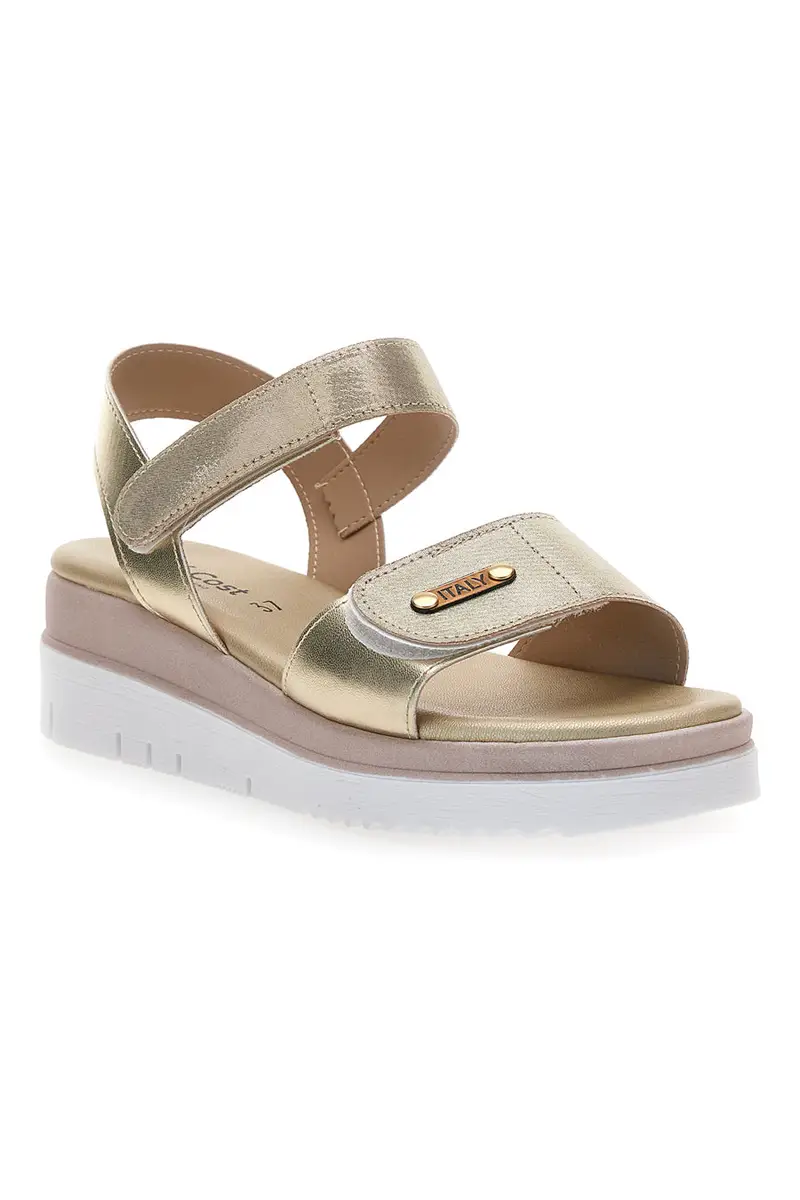 Sandali Platino Con Strappi in Velcro Cafe'Cost 5010 miniatura 2