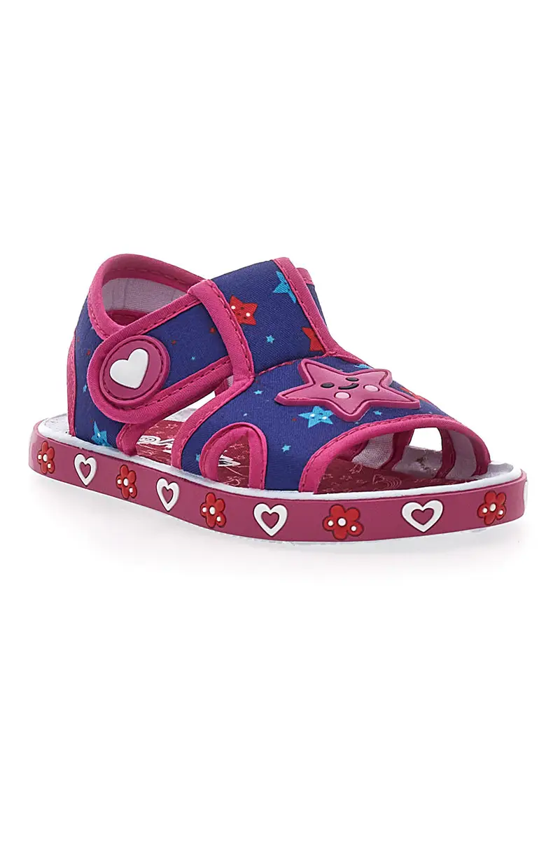 Sandali primi passi blu e fuxia in tessuto Pitt Kids PK2871B miniatura 2