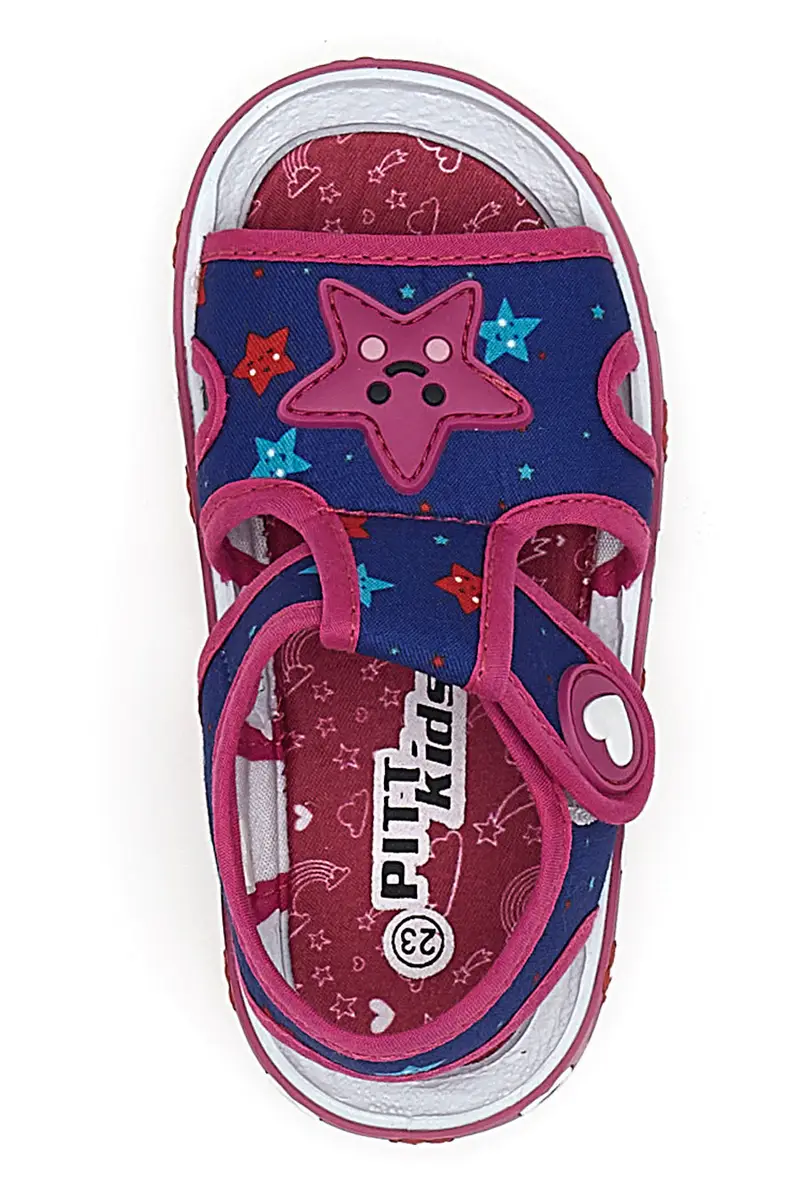 Sandali primi passi blu e fuxia in tessuto Pitt Kids PK2871B miniatura 3
