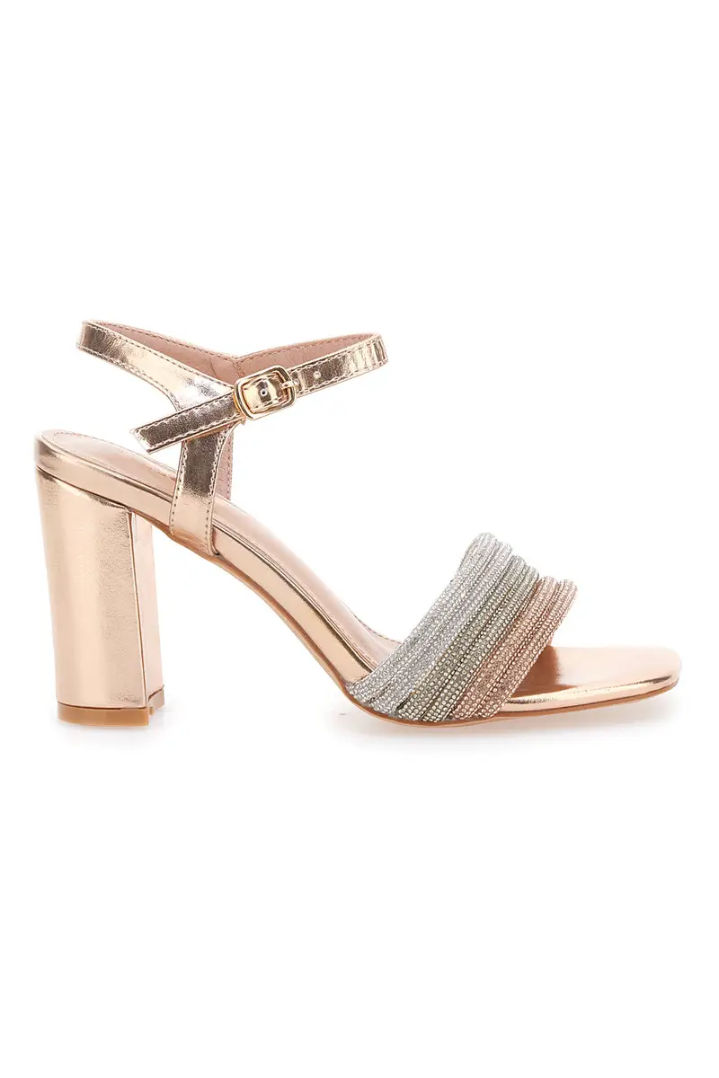 Sandali Rosa con Cinturino e Tacco Alto THE FIRST 653