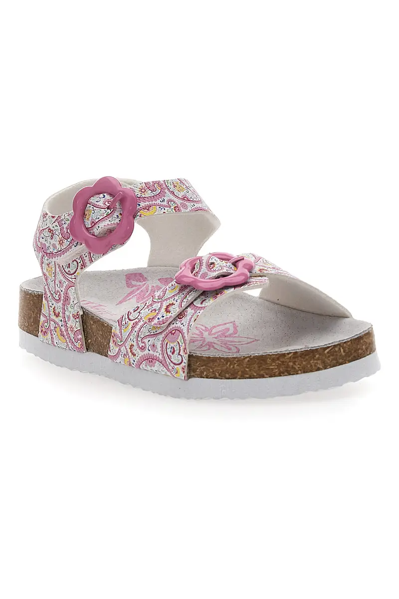 Sandali rosa con fantasia floreale e fibbie regolabili PITT KIDS 14503 miniatura 2