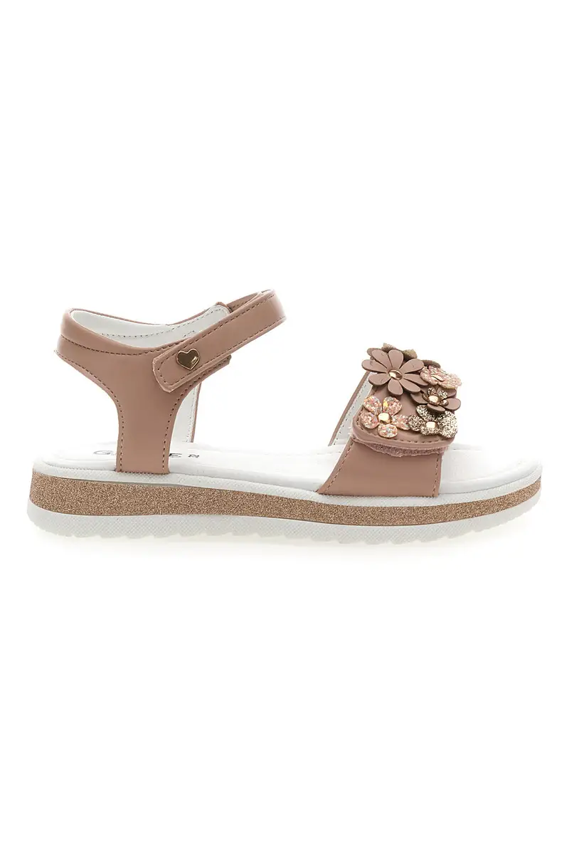 Sandali Rosa con Fiori e Chiusura a Velcro GRAZIE GIRL 283348