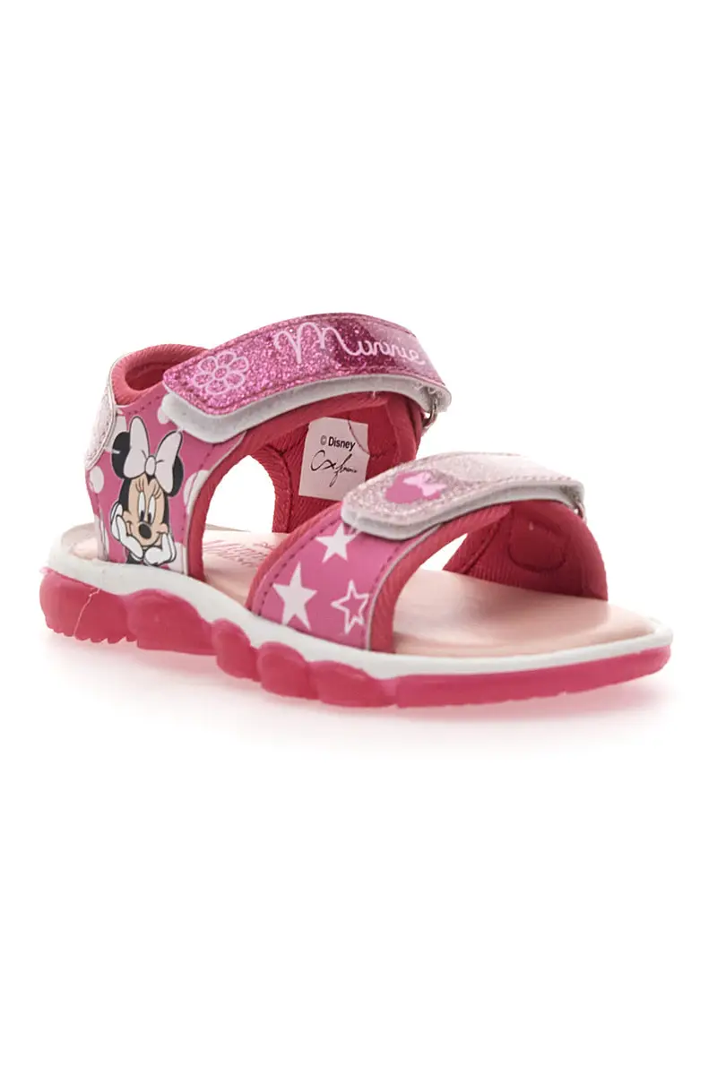 Sandali rosa con luci e stampa Minnie Mouse 17MN3N08L miniatura 2