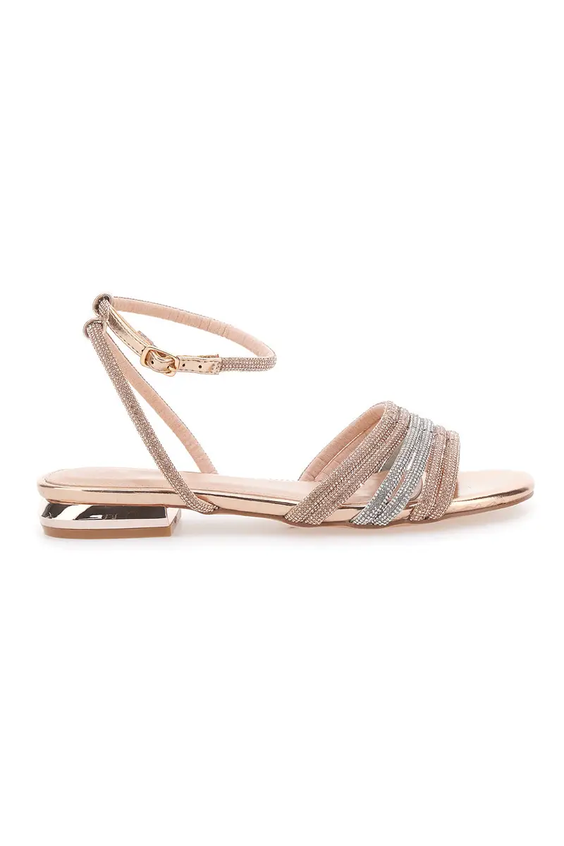 Sandali Rosa Con Strass e Cinturino alla Caviglia MON DIEU 680