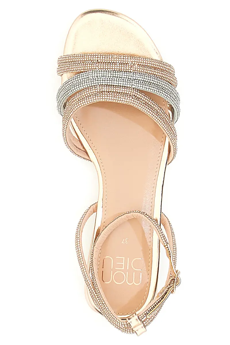 Sandali Rosa Con Strass e Cinturino alla Caviglia MON DIEU 680 miniatura 3