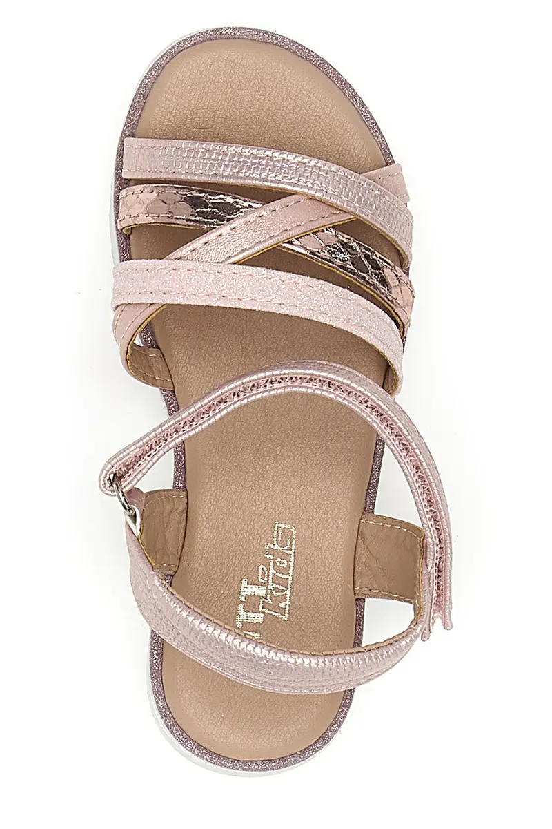 Sandali rosa metallizzato con fascette intrecciate Pitt Kids Pitt Kids 39G2546S miniatura 3