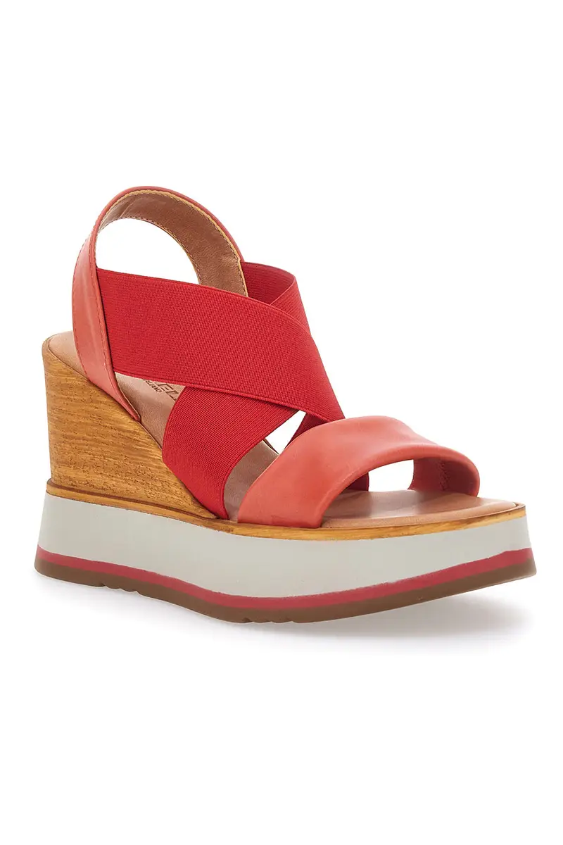 Sandali Rossi Made in Italy Con Zeppa Pittarello 34953 miniatura 2