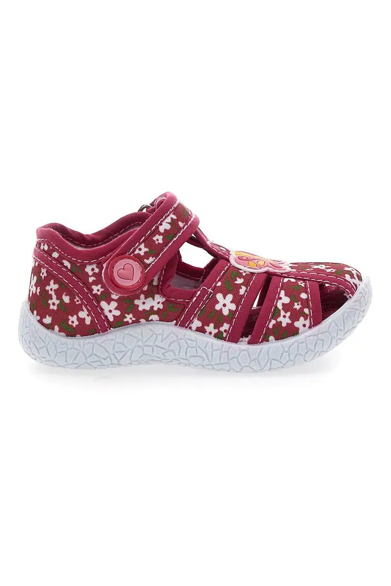 Sandali Rossi Morbidi con Farfalle e Velcro PITT KIDS PK2876A