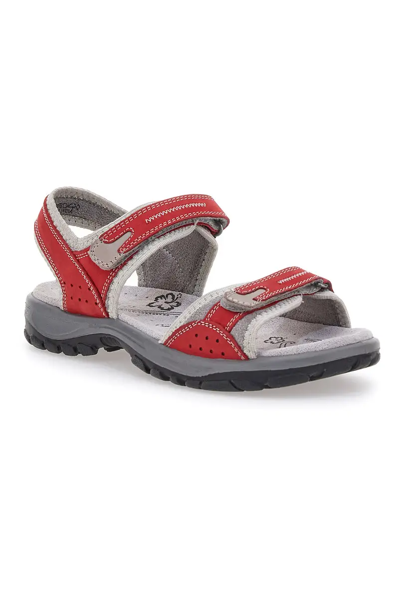 Sandali Rossi Sportivi in Pelle Fly Dinamic 50 miniatura 2