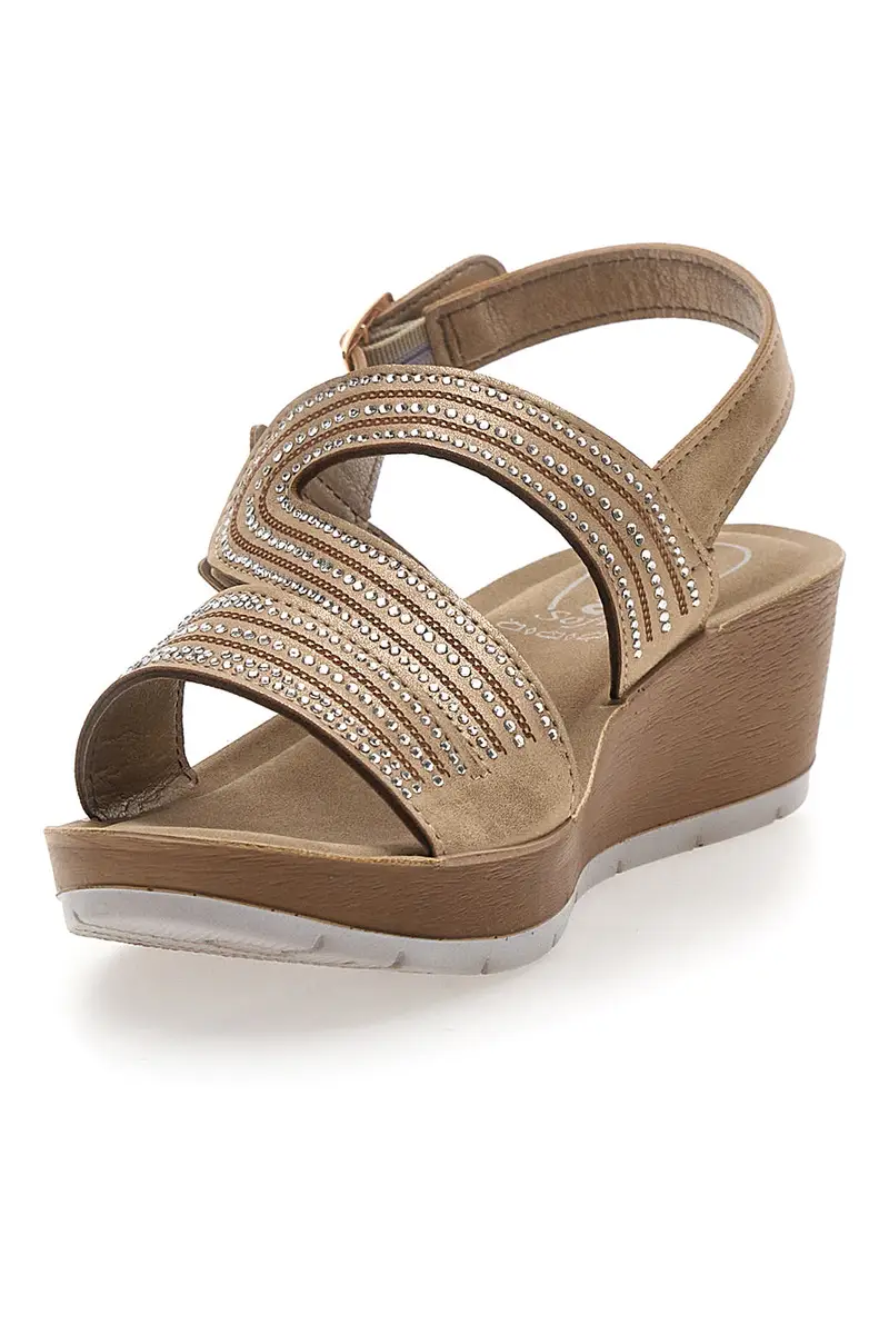 Sandali Sabbia con Cinturino e Brillantini INBLU 24 RN miniatura 3