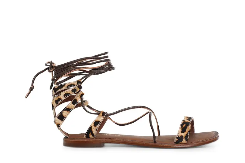 sandali schiava in cavallino maculato maculato