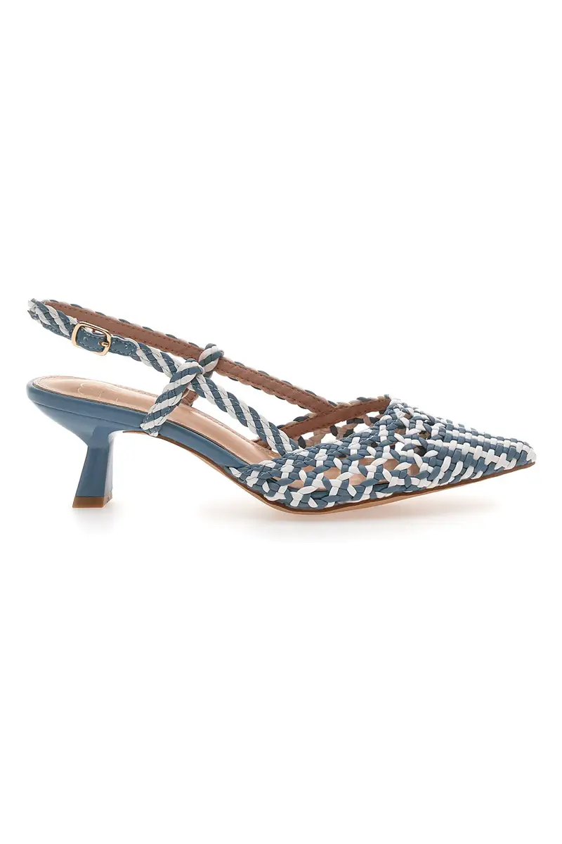 Sandali Slingback a Punta Avio con Tomaia Intrecciata MON DIEU 601
