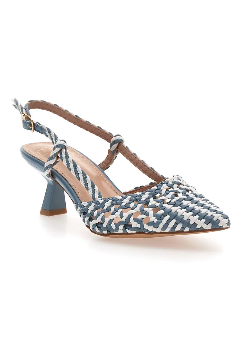 Sandali Slingback a Punta Avio con Tomaia Intrecciata MON DIEU 601 miniatura 2