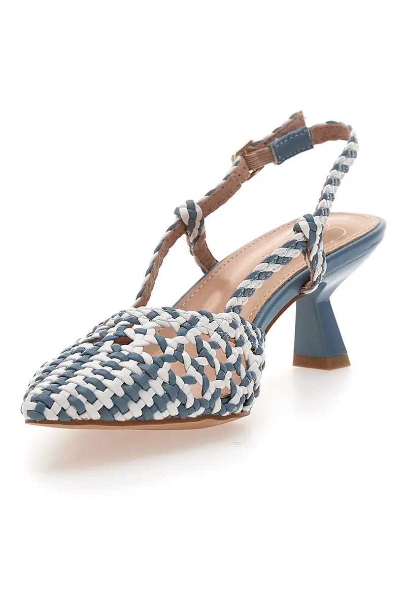 Sandali Slingback a Punta Avio con Tomaia Intrecciata MON DIEU 601 miniatura 3