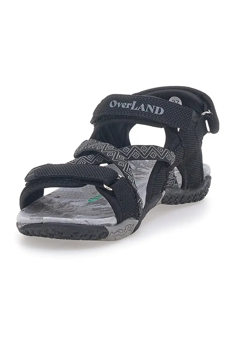 Sandali Sportivi con Velcro Neri Overland 22326 miniatura 3