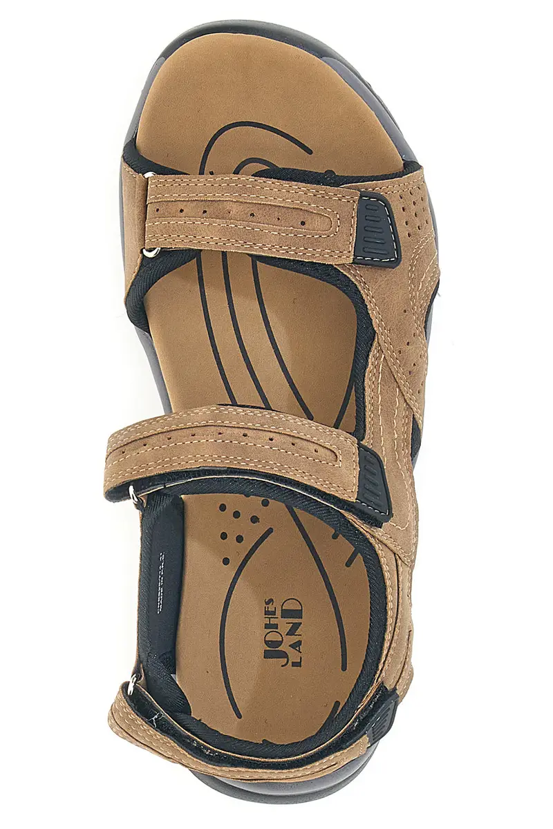 Sandali sportivi marroni con strappi regolabili Johes Land CNSS25T14 miniatura 3