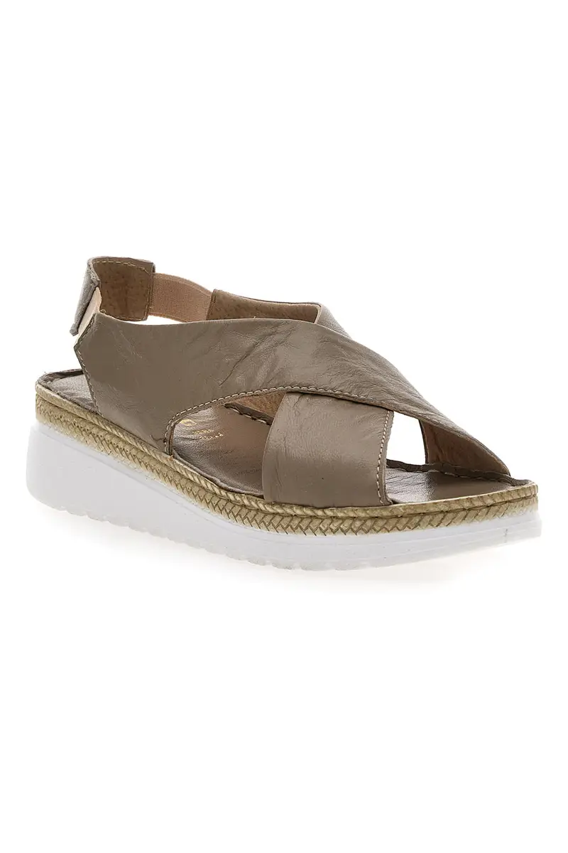 Sandali Taupe Sling-back Con Elastici Pittarello 90046 miniatura 2