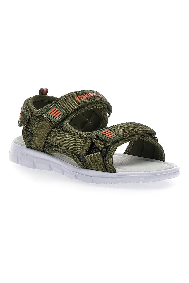 Sandali Verde Militare con Fasce Regolabili con Velcro Superga 83478 miniatura 2