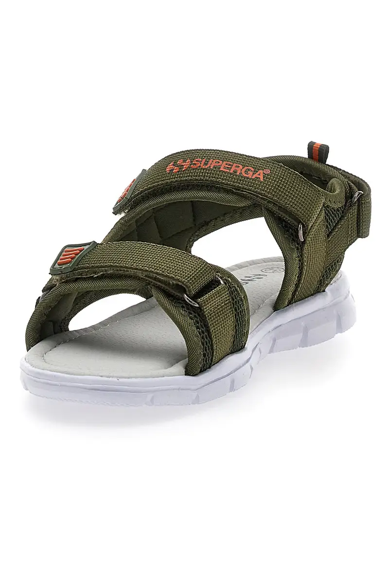 Sandali Verde Militare con Fasce Regolabili con Velcro Superga 83478 miniatura 3