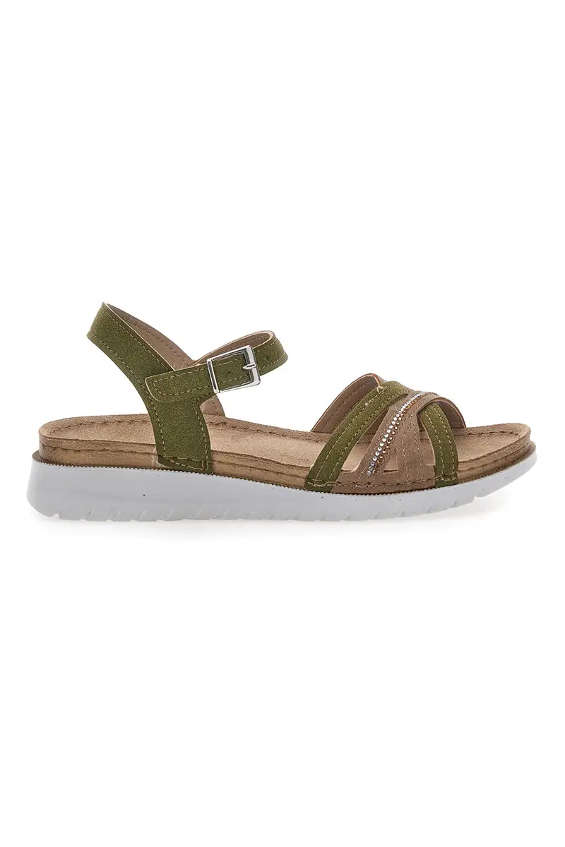 Sandali verdi con cinturino comfort Inblu 48 CN