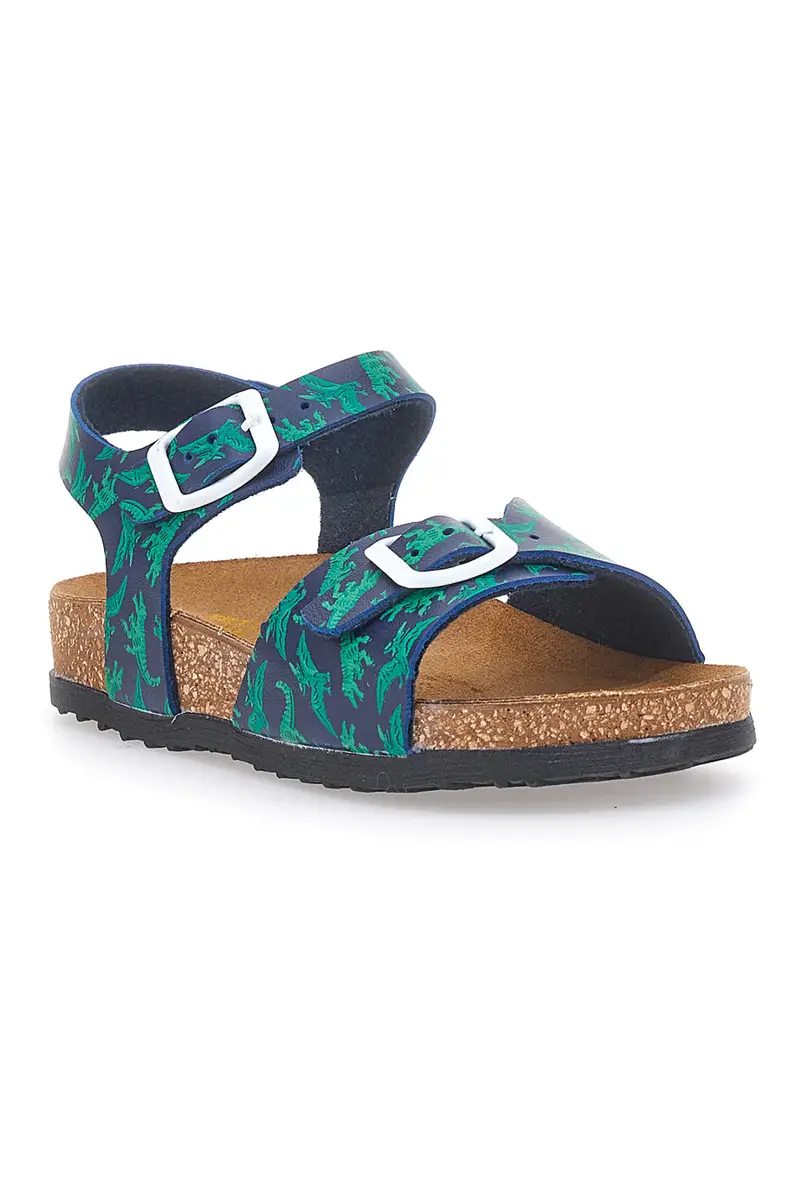 Sandali verdi con stampa jungle e doppia fibbia PITTARELLO BIO 257A066SR miniatura 2