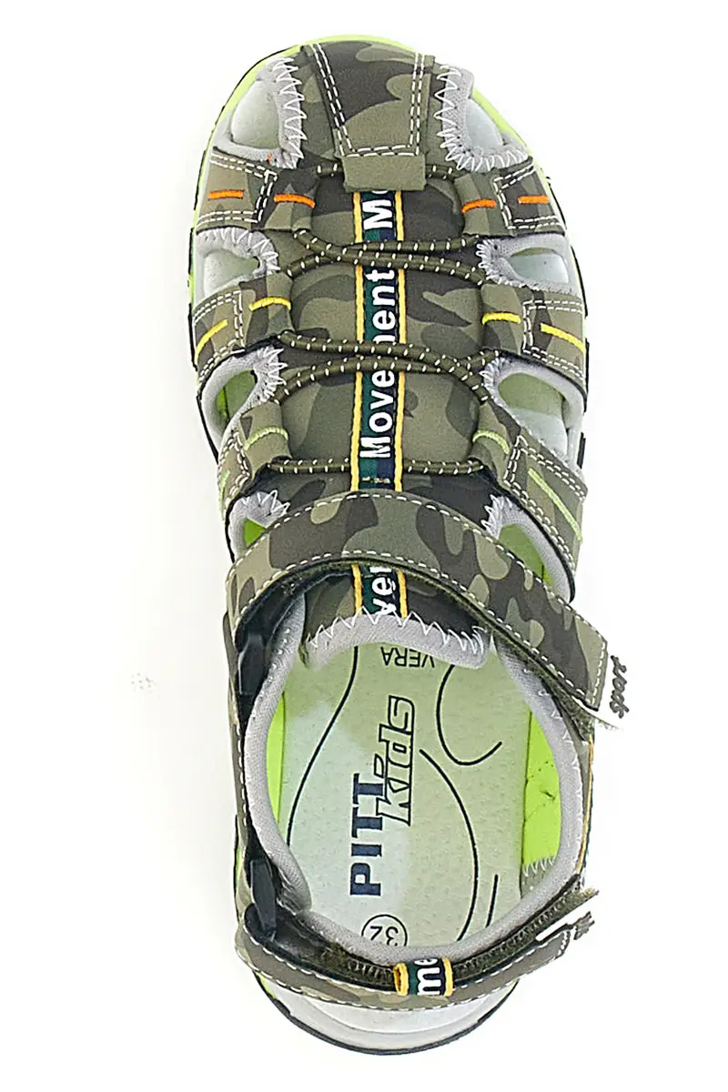 Sandali verdi fisherman con Velcro Pitt Kids 14371 miniatura 3