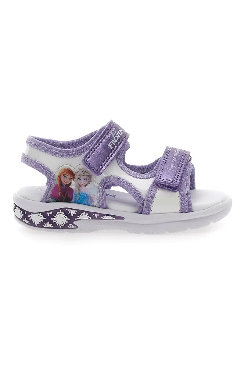 Sandali Viola Con Luci e Strappi in Velcro Frozen D11955M