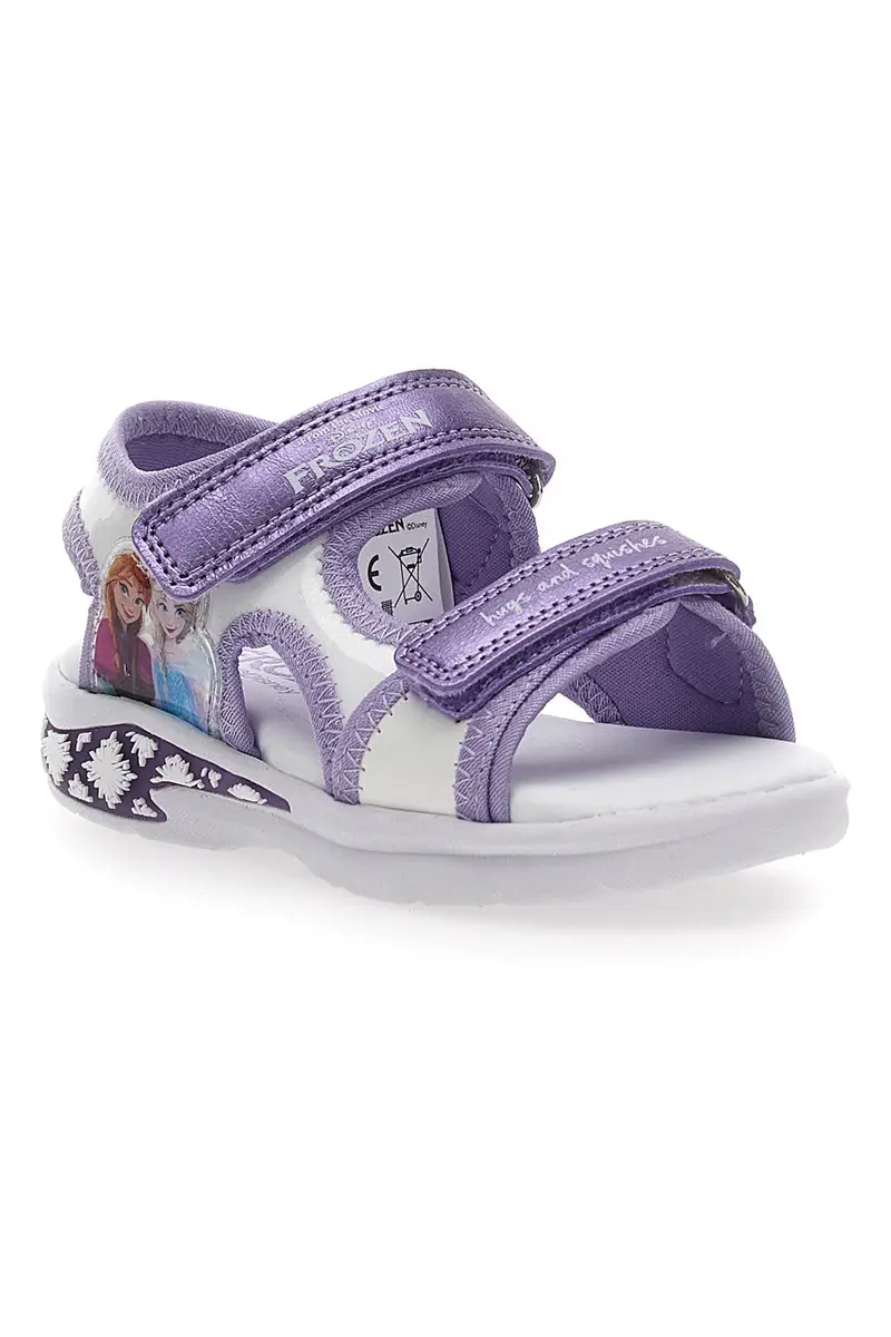 Sandali Viola Con Luci e Strappi in Velcro Frozen D11955M miniatura 2