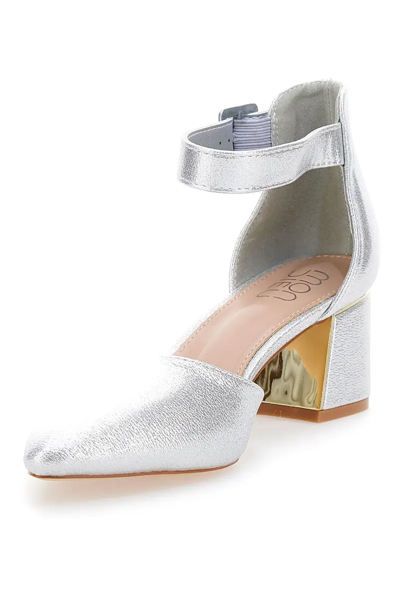 Sandalo argento con tacco e cinturino MON DIEU 8257482838 miniatura 3