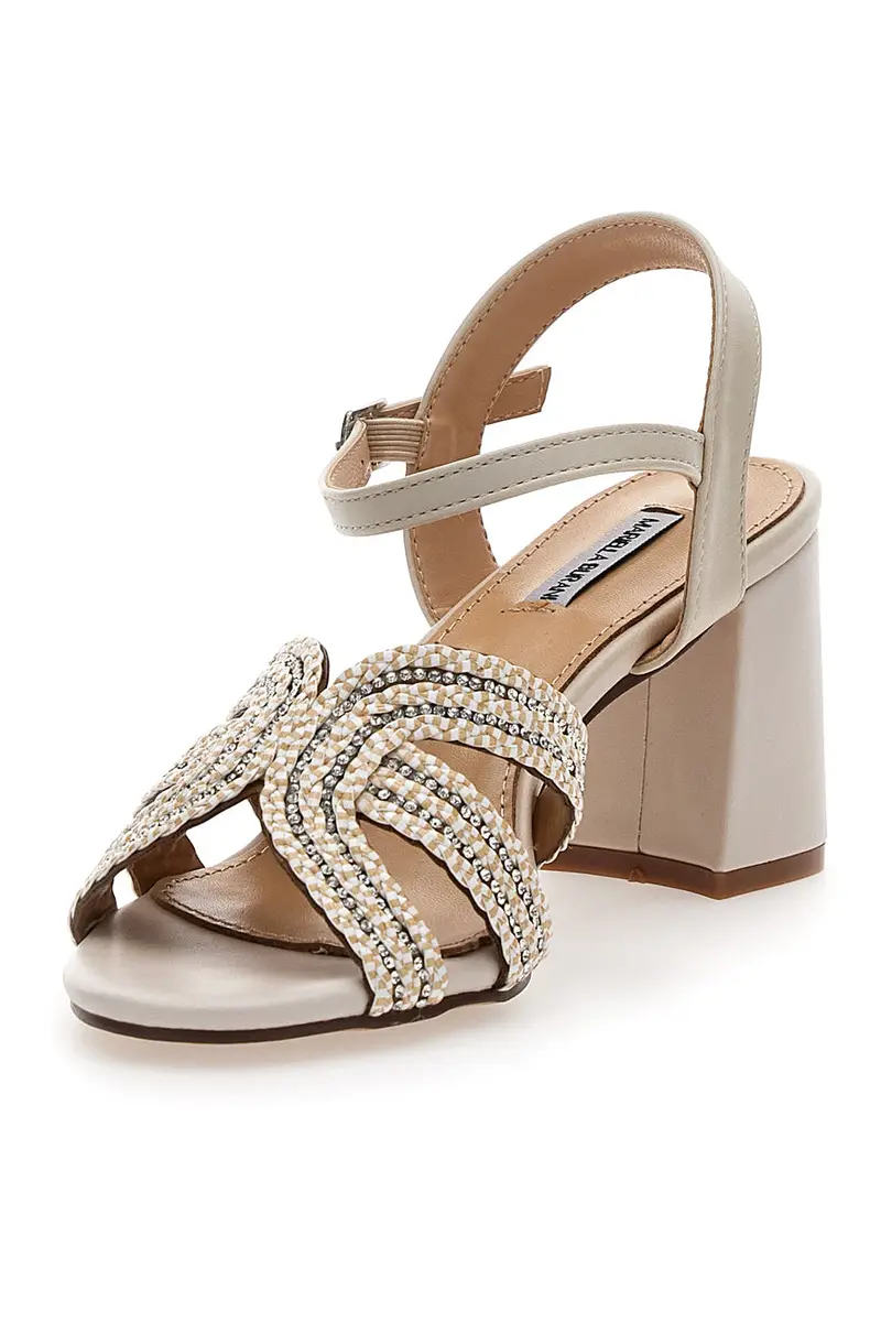 Sandalo biege con tacco a blocco MARIELLA BURANI 50650 miniatura 3