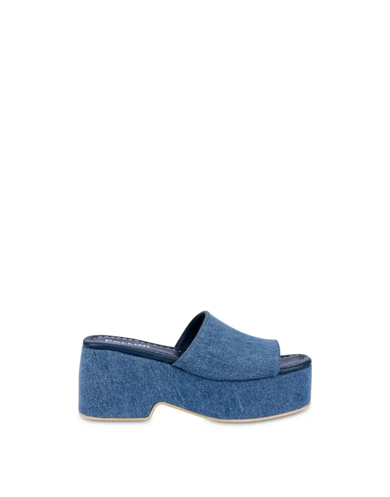 Sandalo flatform in denim Sunset DENIM, 36, Pollini