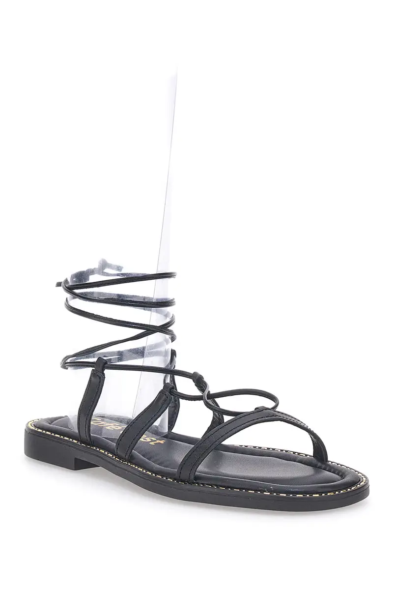 Sandalo Nero Alla Romana CAFE' COST MK3614363 miniatura 3