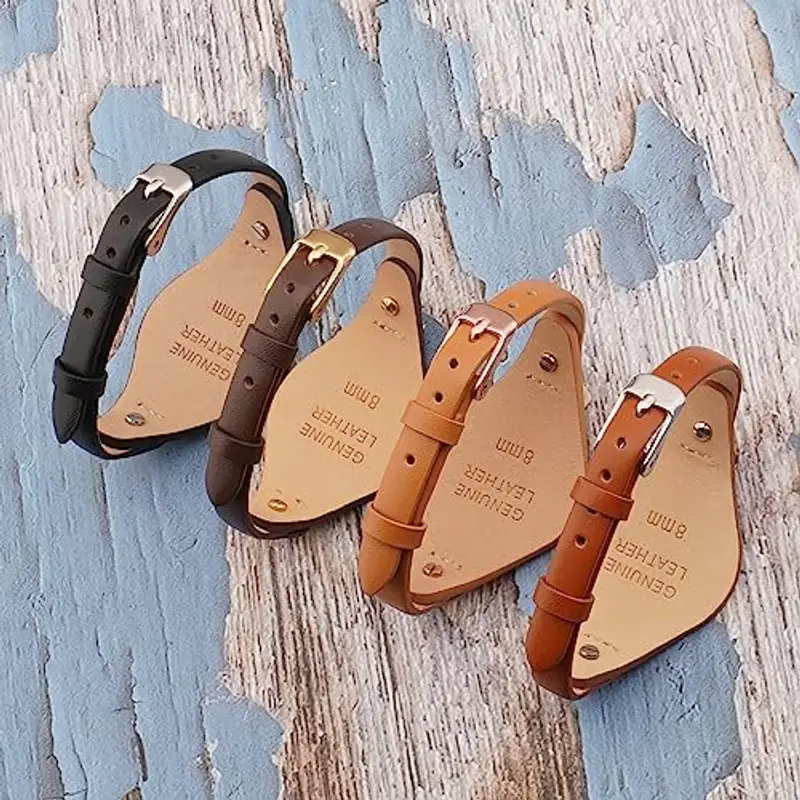 SANDEIN Cinturino di ricambio compatibile con Fossil, da donna, in morbida pelle, 8 mm, per Fossil ES3077, ES3148 miniatura 3