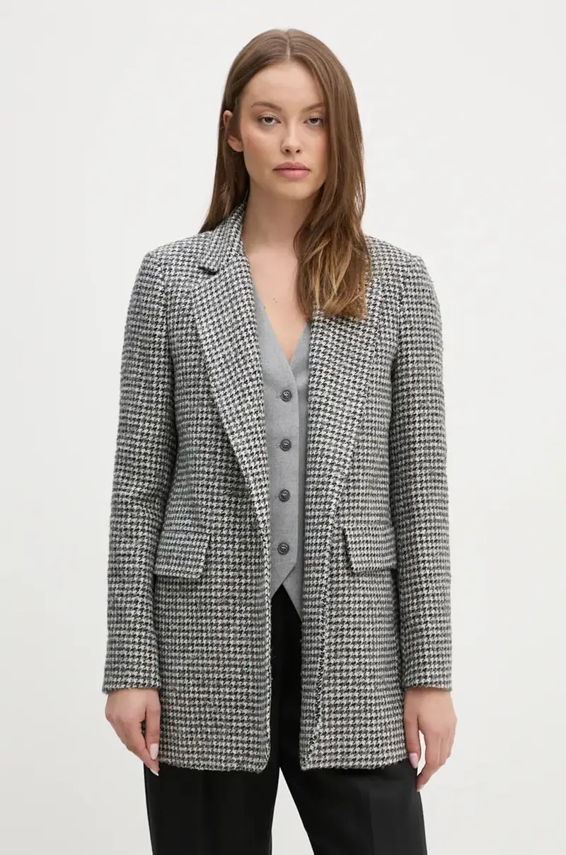 blazer con aggiunta di lana colore grigio SFS18YBEALBERO
