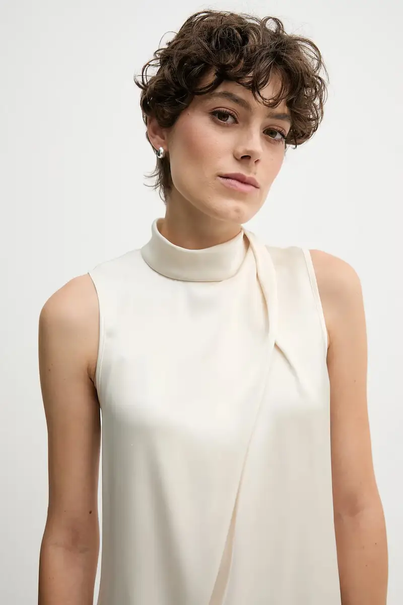 camicetta donna colore beige S22YBFLOGICA miniatura 4