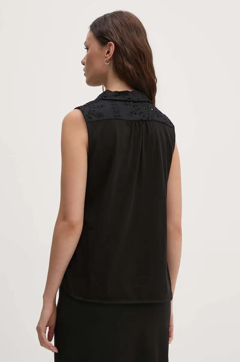 camicetta in cotone donna colore nero SFS14XBDBOOGABO miniatura 3