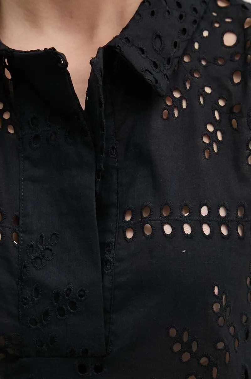 camicetta in cotone donna colore nero SFS14XBDBOOGABO miniatura 5