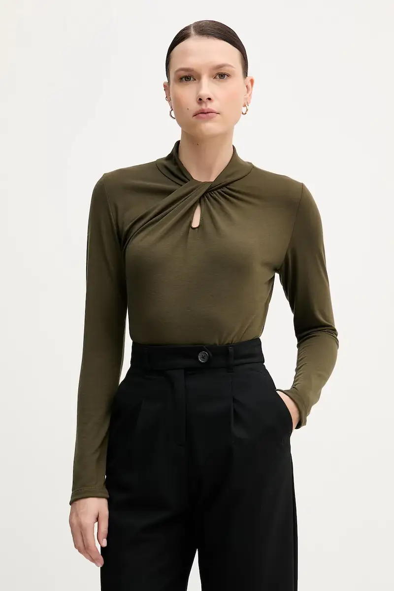 camicia a maniche lunghe colore verde S98YBFSENSO