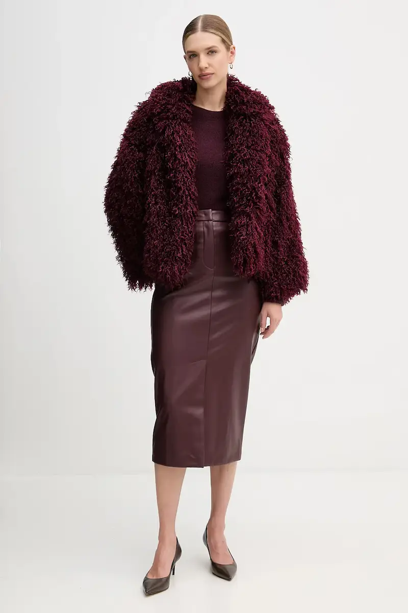 cappotto colore granata S31YBFPONGO miniatura 2