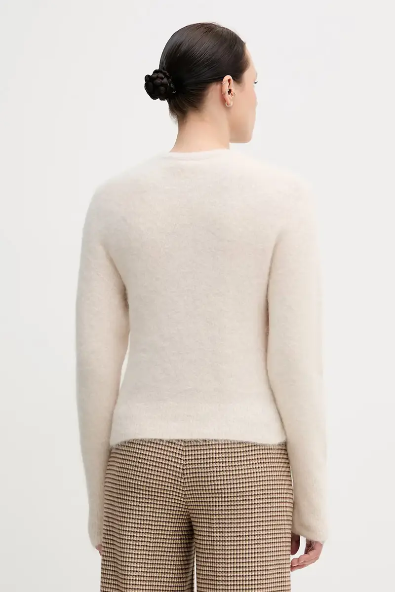 cardigan con alpaca colore beige S9YBFNESPOLO miniatura 3