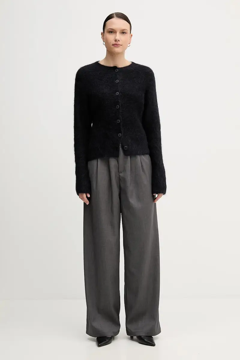 cardigan con alpaca colore nero S9YBFNESPOLO miniatura 2