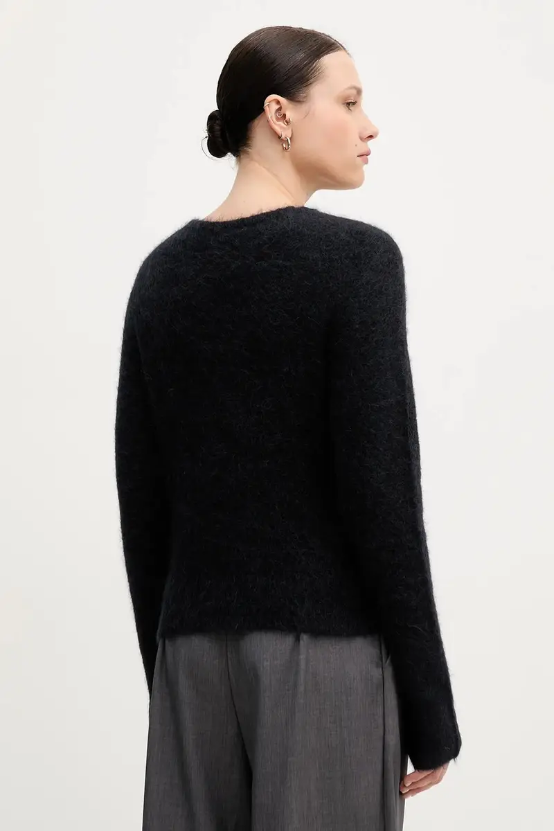 cardigan con alpaca colore nero S9YBFNESPOLO miniatura 3