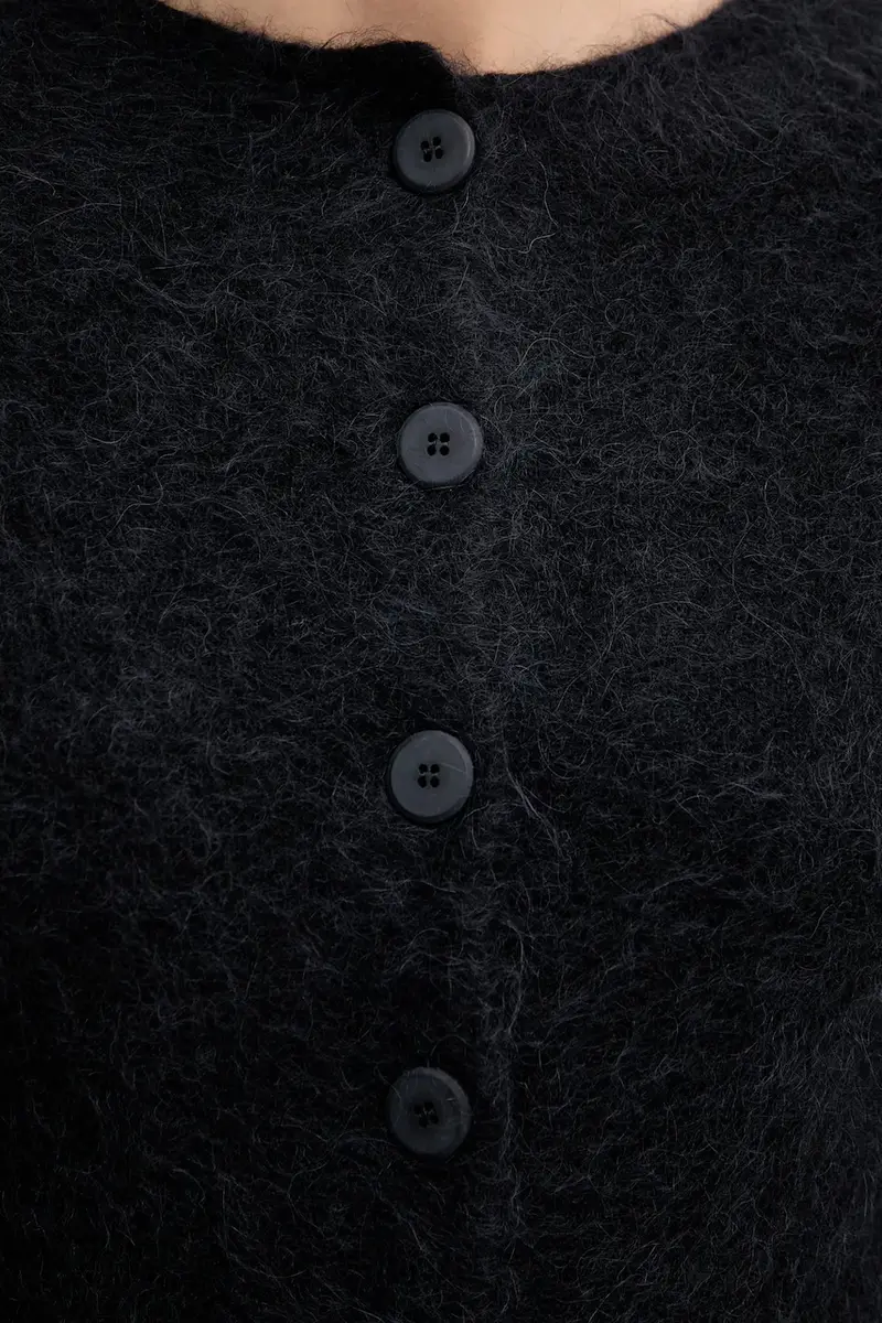 cardigan con alpaca colore nero S9YBFNESPOLO miniatura 5